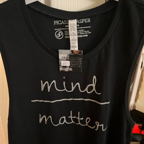 NWT - Black Muscle Tank - Yoga - Mind Over Matter - Picture 2 of 2